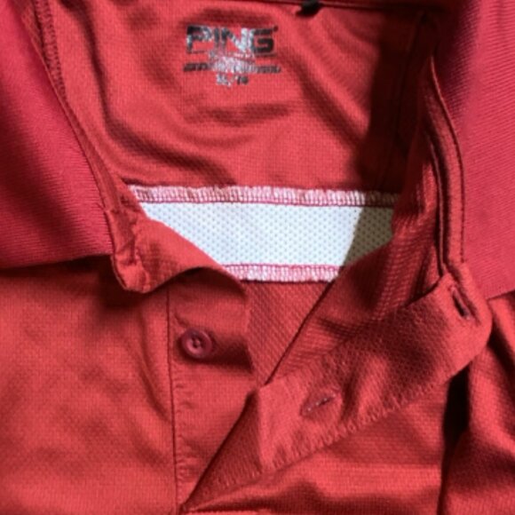 Red & White Ping Performance Stretch Golf Polo - XL - Picture 3 of 6